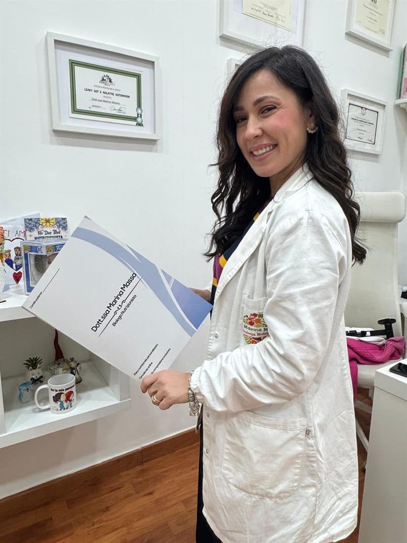Dott.ssa Marina Massa, biologa nutrizionista, nel suo studio